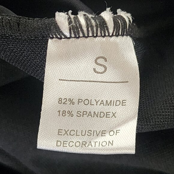 Rotita Black White Graffiti Print Poly Elastane Double Adj Straps Tankini Set SM - Picture 16 of 16